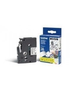 Brother Nastro DA 6MM NERA SU TRASPARENTE - TZE111