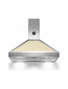 Bertazzoni La Germania K90AMHCRA/19 Cappa Aspirante a parete 90 cm Classe A Crema, Acciaio inossidabile