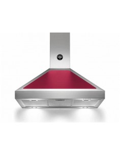 Bertazzoni La Germania K90AMHVIA/19 Cappa Aspirante a parete 90 cm Classe A Rosso, Acciaio inossidabile