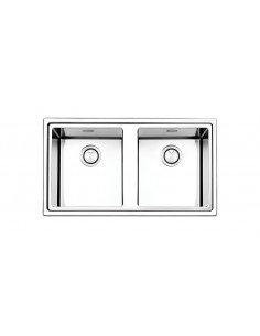 Apell 4200131 Lavello 86X50 cm 2 Vasche Rettangolare Acciaio inossidabile