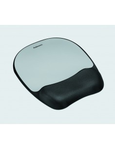 Fellowes Tappetino per Mouse con poggiapolsi Nero, Argento - 9175801