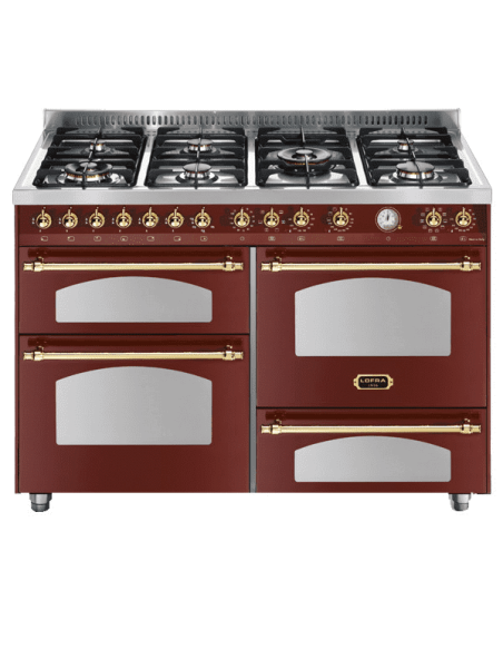 Lofra RR126SMFT+MFT/2AEO Cucina Gas 7 Fornelli 3 Elettrico da 120 cm Borgogna | bricocenter.lol