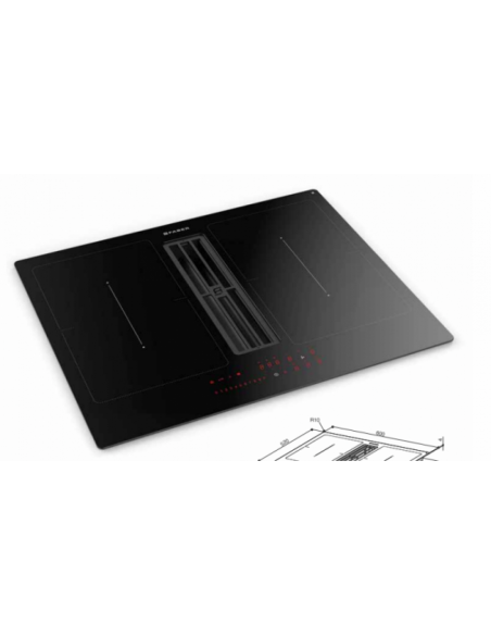 Faber GALILEO SMART BK F600 + KIT LL H60 Piano Cottura a induzione 4 Fornelli 83 cm Nero | bricocenter.lol