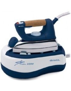 Ariete Stiromatic 2200 6257 Ferro da Stiro con Caldaia Piastra in Alluminio Blu, Bianco