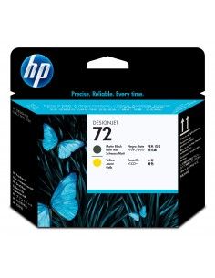 Hp Testina 72 NERO OPACO E GIALLO - C9384A