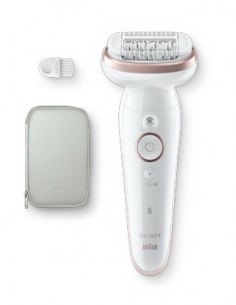 Braun SES9-000 Epilatore 40 pinzette 2 velocità Oro, Bianco