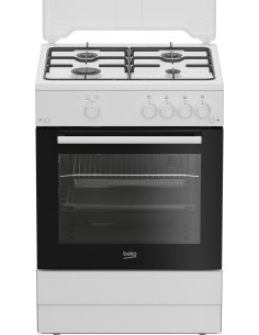 Beko FBG62010DW Cucina Gas 4 Fornelli con forno a Gas da 60 cm Bianco