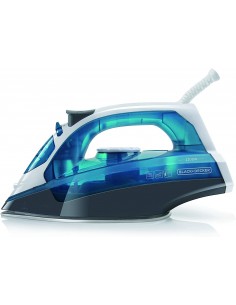 BLACK+DECKER BXIR2200E Ferro da Stiro 2200 W Piastra in Acciaio inossidabile Nero, Blu, Bianco