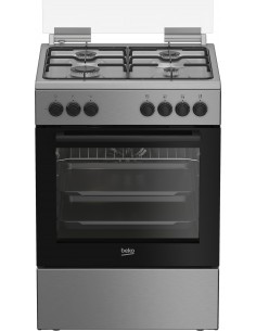 Beko FBE62120XD Cucina Gas 4 Fornelli con forno elettrico da 60 cm Acciaio inox