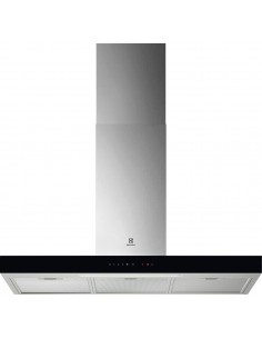Electrolux KFTB29X Cappa aspirante a parete 90 cm Classe A Nero, Acciaio inox