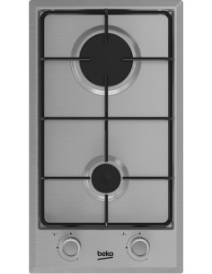 Beko HDCG 32220 FX Piano Cottura Gas 2 Fornelli 30 cm Acciaio inossidabile