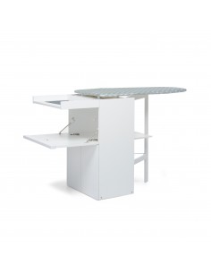 Foppapedretti LOSTIROBIANCO Asse da Stiro Metallico, Bianco 101 x 49 cm Ripiegabile Alluminio, Cotone, Poliestere