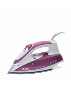 Ariete 6215 Ferro da stiro a secco e a vapore Piastra in Acciaio inossidabile 2200 W Porpora, Bianco