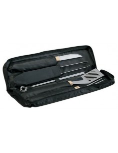 BBQ ACCY UTENSIL KIT TEXTILE CASE X5PCS