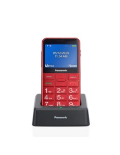 CELL.SENIOR PHONE 2.4" 0.3MP SOS C/BASE RIC. ROSSO